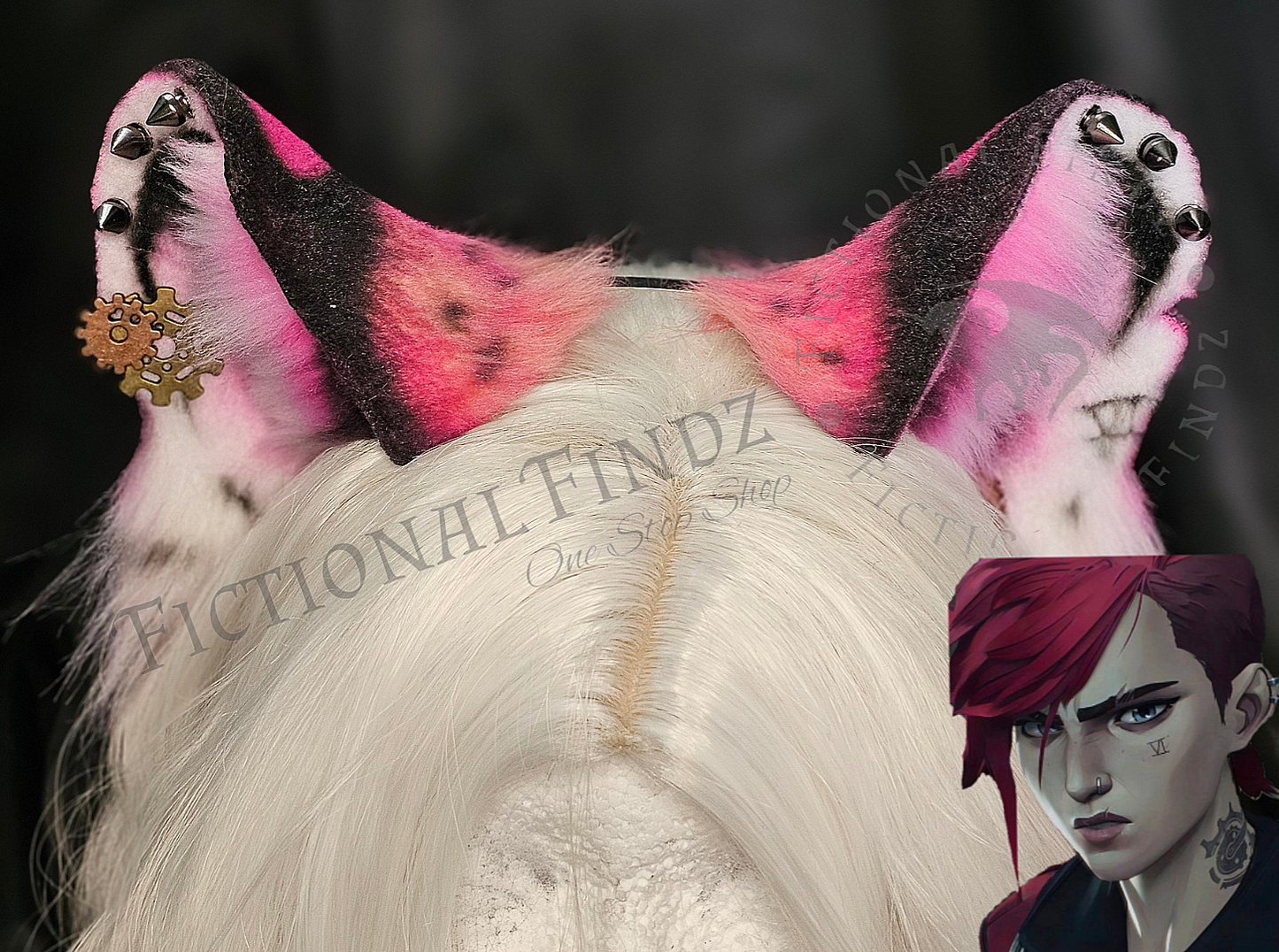 Vi- 'The Piltover Enforcer' Arcane Themed Leopard Ears